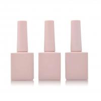 China Square Dumb Nail Polish Bottle 10ml Pink Scrub Nail Oil Cover 10ml on sale