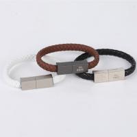 PU Leather 22.5cm Bracelet Charging Cable With 32GB 64GB U Disk USB