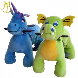 Hansel latest amusement walking unicorn toy plush animal horse electric scooter