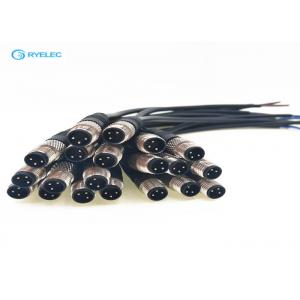 China IP67 / IP68 Waterproof Custom Cable Assemblies Circular Male M8 3 Pin Poles Cable supplier