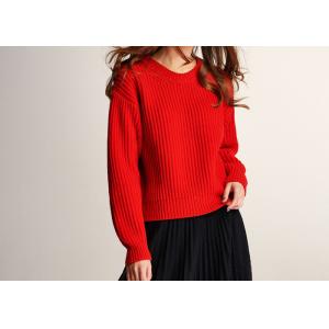 China Lady Joyous Chinese Red Crew Neck Winter Jumper wholesale