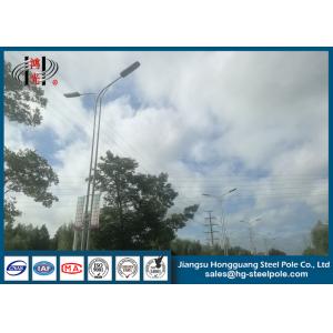 10m ODM / OEM Design Outdoor Street Light Poles With Arm For Lighting