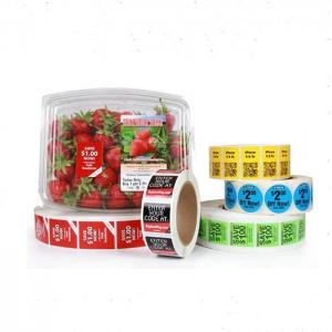 China Custom Printing Food Label Sticker For Supermarket Fruit Waterproof Sticker supplier