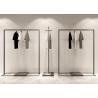 China Iron Powder Coated Matt Black Garment Display Stands / Clothes Display Rack wholesale