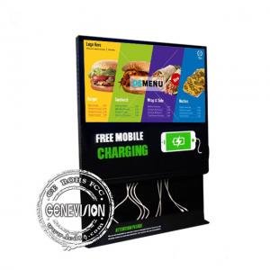 China Brightness 450 Nit Wall Mount LCD Display Mobile Phone Charging Station Advertising Player supplier
