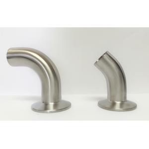 China Sanitary Stainless Steel 90 Degree Elbow , Butt Weld Stainless Steel Ferrule Clamp supplier