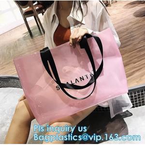 Clear PVC/Vinyl shoulder tote bag, outdoor carry clear pvc shoulder bag, fashion jelly candy bag women pvc clear shoulde