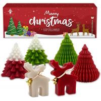 China Christmas Scented Candles Gift Set Elk & Christmas Tree Shaped Handmade Soy Wax Xmas Aromatherapy Candle on sale