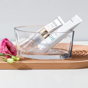 Transparent Pressed Boat Shaped Glass Vase Home Decorative Glass Containers