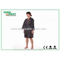 China Black Breathable Disposable Kimono Robe for Spa Center / Sauna on sale
