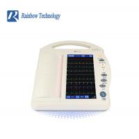China 10.1 Inch Touch Screen External Data Transfer 12 Channel ECG Machine With Digital Recording on sale