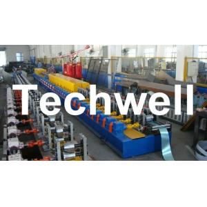 China High Quality PU Foam Rolling Door Slat Roll Forming Machine With Flying Saw Tracking Cut supplier