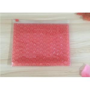 0.06-0.1mm Thickness PVC Bubble Bag / Reusable Mailer Plastic Zipper Bag