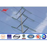 China 20m Galvanized Steel Pole Electric Power Steel Pole Single Arm Type For 33kv Substation Structure on sale
