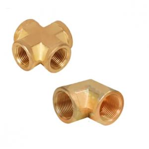 China High Pressure Brass Pipe Cross And Elbow Fitting ISO Standard supplier