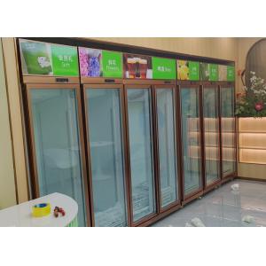 Supermarket Glass Door Upright Display Fridge Beverage Refrigerator 452L