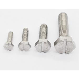 China GB29.1 Slotted Hex Head Cap Screw , Fully Threaded Stainless Steel Hex Bolts supplier