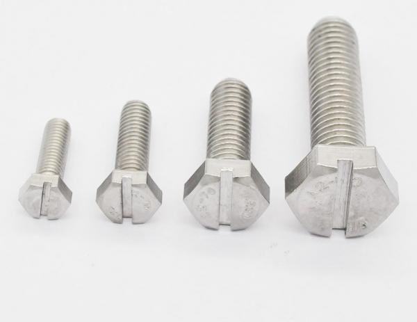GB29.1 Slotted Hex Head Cap Screw , Fully Threaded Stainless Steel Hex Bolts