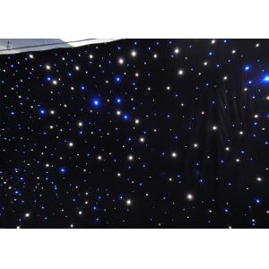 Blue And White LED Star Curtain Backdrop DMX Control For Wedding Event Stage Show