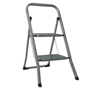 Slip Resistant 2 Step Steel Stool Compact Foldaway Size Stable Performance
