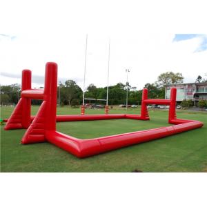 China Mobile Blow Up Rugby Field Inflatable Sports Games With Air Blower supplier