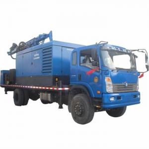 300m Depth Water Well Drilling Rig 266HP Load Vehicle Engine 115 - 350mm Dia