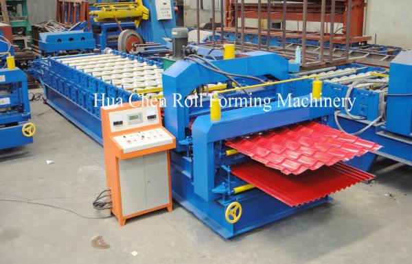 Double Layer Colour coated Steel Roof Panel Wall Panel Roll Forming Machine PLC