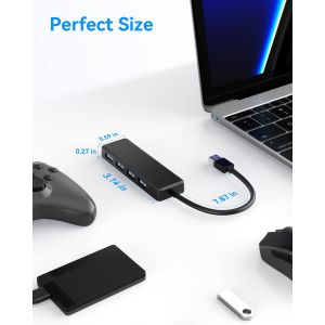 China 4 portas USB C Hub Adaptador USB 3.0 Hub Ultra Slim Hub de dados portátil Transferência de dados aplicável on sale