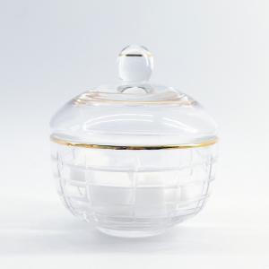 China 250ml Home Glass Sugar Bowls Small With Hand Cutting Pattern supplier
