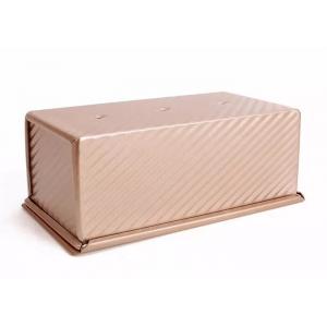 China Foodservice NSF Gold Nonstick Aluminum Loaf Pans Corrugated Loaf Pan Bread Tin supplier