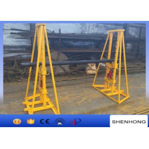 China Adjustable Foot Brake Hydraulic Cable Drum Jacks stand 5 Ton - 10 Ton Capacity supplier