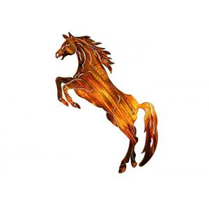China Metal Horse Wall Art Hanging , Metal Horse Wall Sculpture Corrosion Stability wholesale