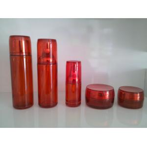 China 40ml, 100ml, 120ml empty red jar, Glass Bottles For Cosmetics sets with cap supplier