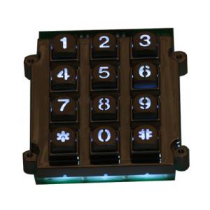 China 3x4 die cast keypad numeric keypad znic alloy keypad access control keypad backlit keypad supplier