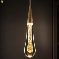 China Water Drop Crystal Modern Pendant Light Hotel Lobby Decoration Staircase on sale