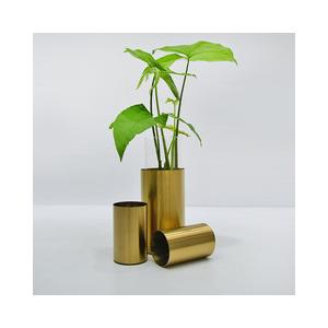 China Custom Various Specifications Stainless Steel Metal Round Cylindrical Home Decor Floor Vases supplier