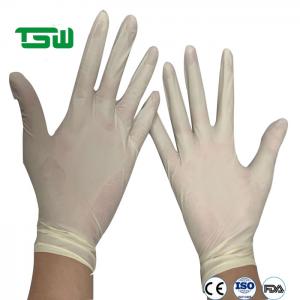 China 100% latex 230mm Disposable Examination Gloves For Clinics supplier