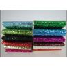 China Holographic Lady Shoes PU Glitter Fabric 54&quot; Width Chunky Glitter Fabric wholesale