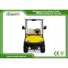 China EXCAR Yellow Electric Golf Carts Front 2 Seater Plus Rear 2 Seats 3.7KW Motor wholesale