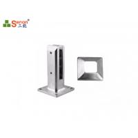 China ASTM 304 Stainless Steel Handrail Fittings Glass Bracket Clamp Floor Mount on sale