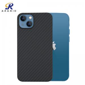 Matte Finish  iPhone 13 Mini Cover With Plastic Ring Design Aramid Fiber Kevlar Case