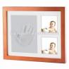 Customized Baby Clay Imprint Kit Wood Clay Handprint And Footprint Frame