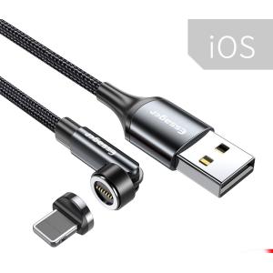 China 540 Rotación L 3 en 1 Cable de carga USB magnético 8 pin Carga rápida para transferencia de datos supplier