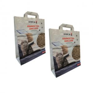 5L 10L Kraft Paper Packaging Bags Pet Natural Tofu Cat Litter Bag Open Mouth