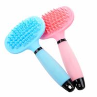 China Eco - Friendly Waterproof Silicone Pet Supplies Pet Brush Comb Soft Pet Hair Cleaning Tool on sale
