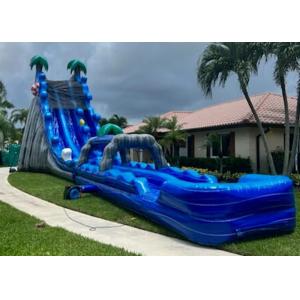 China Large Inflatable Water Slides Blue Outdoor Commercial Grade Inflatable Water Slide supplier
