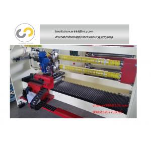 China Double shaft adhesive tape cutting machine for bopp tape,double-sided tape, PVC tape supplier