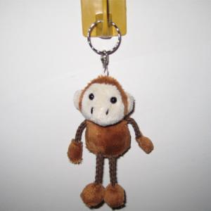 China promotional stuffed plush monkey toys keyring supplier