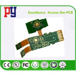 Green Solder Mask Rigid Flex Circuit Boards , Pcb Printed Circuit Board Lead Free