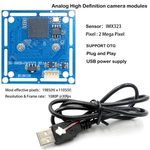 China Módulo de cámara CMOS USB H.264 con sensor IMX323 WDR de 2MP para poca luz, módulo de cámara 1080P wholesale